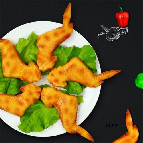 Fake Simulation roast Chicken Wings for dining room hall hotel restaurant Kitchen store shop decoration artificial food props