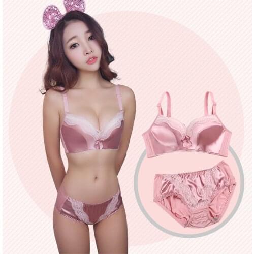 Sexy Deep U Cup Bra set For Women Push Up Lingerie Bra with lace Bralette Intimates Female Underwear 2020