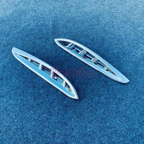 ABS Chrome Front Grille Outlet Cover Side Air Vent Cover Trim Car Styling Exterior Accessory For Toyota Harrier Venza 2020 2021