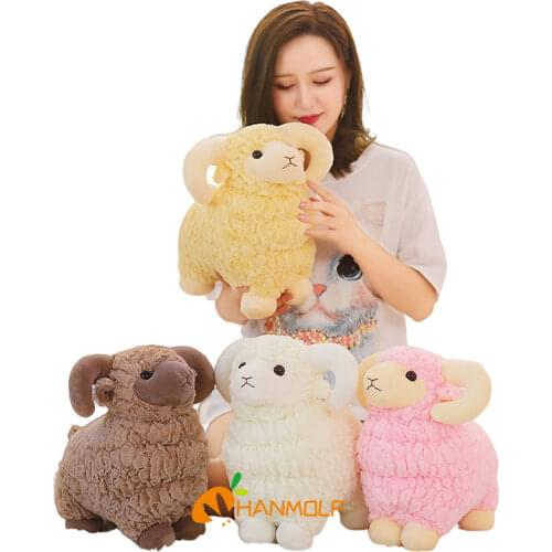 25~55cm Simulated Stuffed Sheep Doll Standing Colorful Grassland Animal Soft Plush Toy Boys Girls Xmas Gift