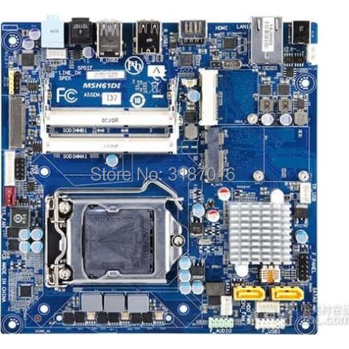 MINI-ITX 17*17 HTPC For Gigabyte GA-MSH61DI Original Used Desktop Motherboard MSH61DI H61 Socket LGA 1155 DDR3l 1.35V On Sale