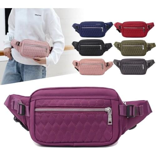 Multifunctional waist bag, fashion chest bag, ladies one-shoulder cash register wallet, portable outdoor sports running bag