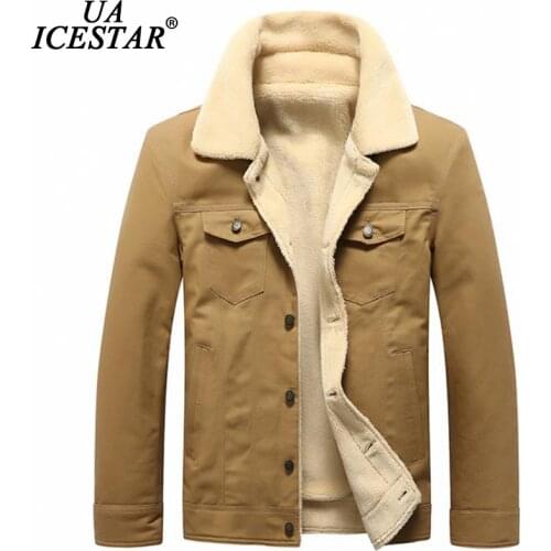 UAICESTAR Washed Cotton Winter Jacket Men Coat Brand 2020 New Fashion Casual Lamb Wool Coats Thicken Warm Pilot Mens Jackets
