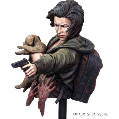 Unpainted SURROUNDED Gunman and Dog 1/10 Resin Bust Assembly Model Figure Resin Kit Bust Colorless Models Self-Assembled Toys