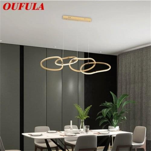 OUFULA Pendant Lights Gold Nordic Creative Modern Home LED Lamp Fixture For Decoration Living Room