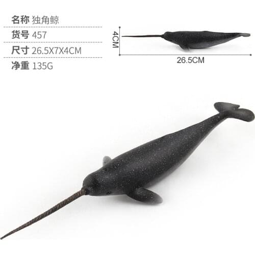 Hot Ocean Sea Life Simulation Animal Model WHALE NARWHAL Action Toys Figures Kids Educational Collection Model christmas gift