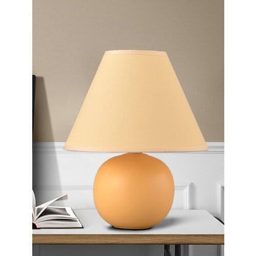 Korean style simple table lamp decoration retro bedside lamp ball bedroom yellow creative table lamp