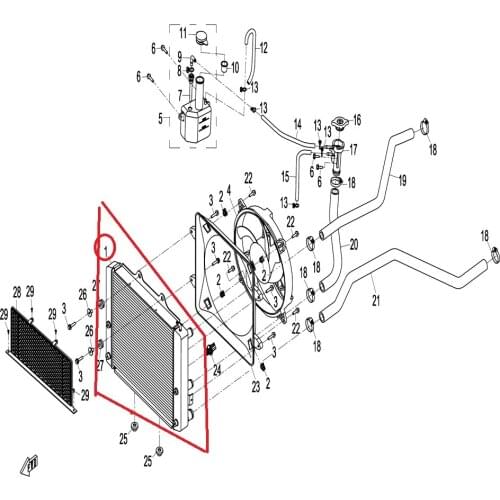 RADIATOR FIT FOR CFMOTO CF800ATV,CODE IS 7020-180110-00001