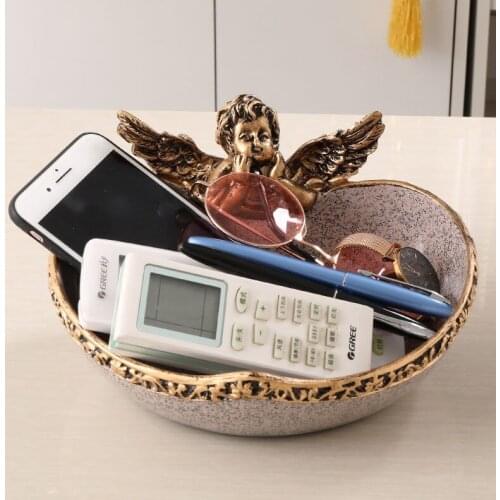 Nordic Entrance Angel Key Storage Box Living Room Desktop Furnishing Tea Table Fruit Plate Home Decoration Accessories Ornaments