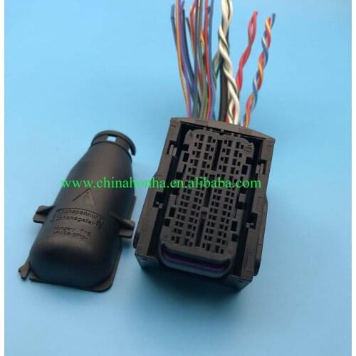 1pcs socket harness connector For Bosch ECU EDC17 Weichai J6 computer board No. 1 plug 60 pin with 32pcs wire