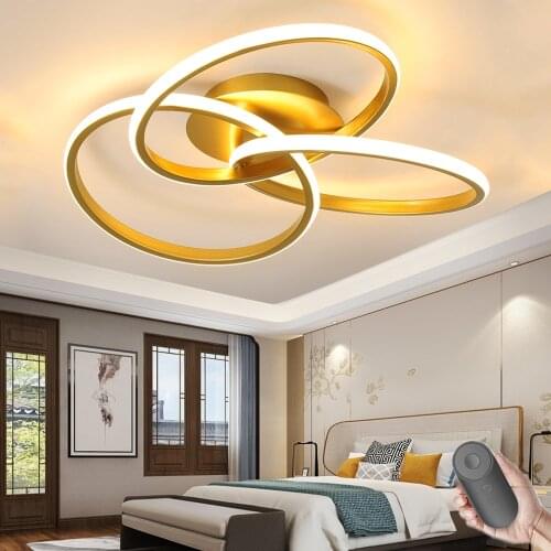 LED Ceiling Lamp Dimmable Modern Remote Control Pendant Light Hanging for Living Room Corridor Study Office Indoor Chandelier