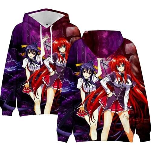 3D Anime High School DxD Hoodies Men Sweatshirts Women Autumn Harajuku Hip Hop Kids Streetwear Boys Girls Cartoon Pullovers Tops