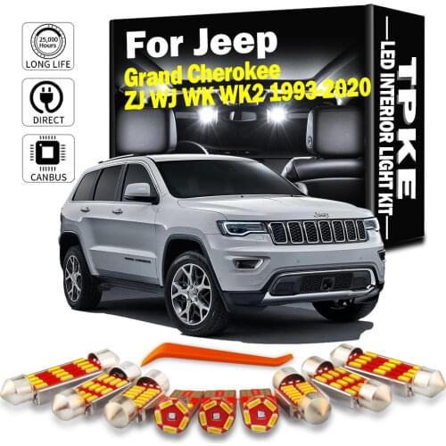 For Jeep Grand Cherokee ZJ WJ WK WK2 1993-2020 Canbus Vehicle LED Interior Light Bulbs Kit Car Lighting Accessories