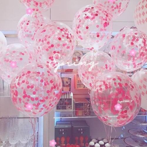 5pcs 12 inch Confetti Latex Balloon Balloon Romantic Wedding Decoration Helium Air Balls Happy Birthday Party Supplies