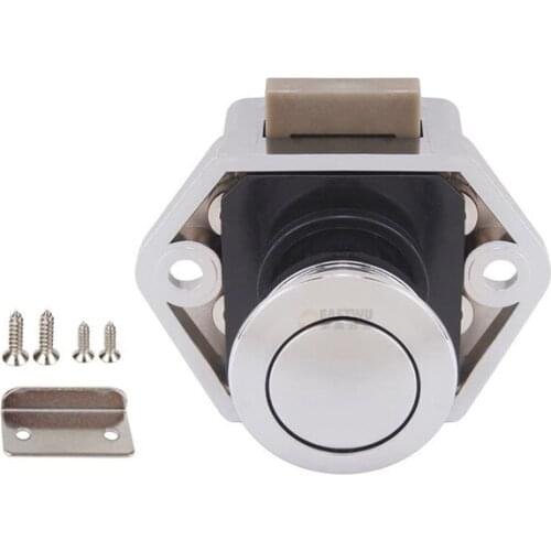 High-quality Camper Car Push Lock RV Caravan Boat Motor Home Cabinet Drawer Latch Button Locks For Furniture Hardware