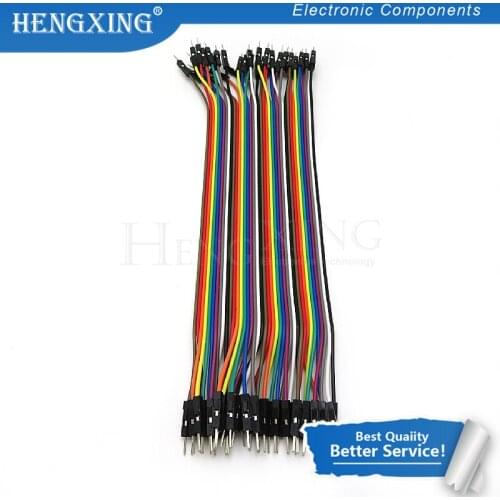 1lot =40pcs 10cm 2.54mm 1pin 1p-1p male to male jumper wire Dupont cable for In Stock