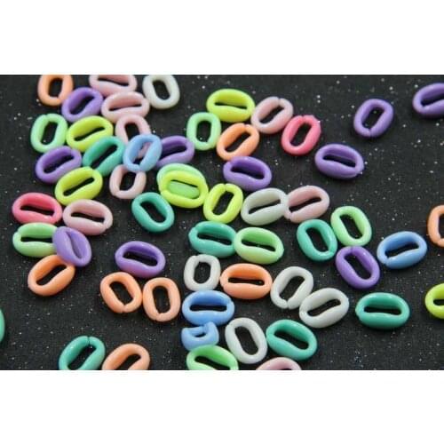 100pcs DIY Acrylic link Fashion Candy Color Beads Fit for Handmade Craft Jewelry Accessories