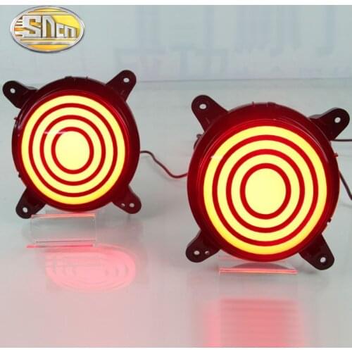 2-in-1 Functions LED Reflector Lamp Rear Fog Lamp Bumper Light Brake Light For Hyundai Grand I10 2016 - 2018