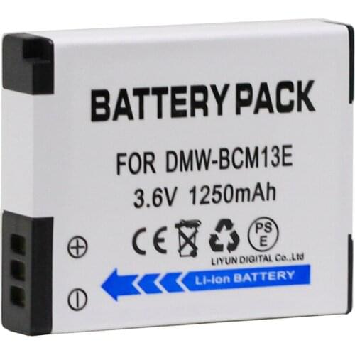 3.6V 1250mAh DMW-BCM13 DMW BCM13E BCM13 BCM13PP Battery for Panasonic Lumix DMC ZS30 TZ40 TZ41 TS5 FT5 Batteries bateria celular