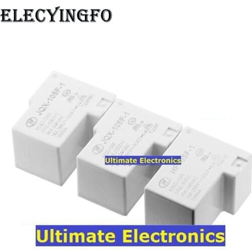 5pcs HF- JQX-105F-1-005D-1HS JQX-105F-1-012D-1HS JQX-105F-1-024D-1HS 5V/12V/24V30A Relays
