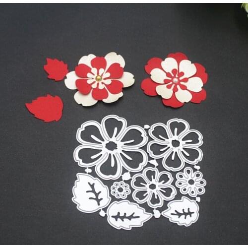 8pcs Flower Spring Leaf METAL CUTTING DIES Stencil Scrapbooking Photo Album Card Paper Embossing DIY Craft