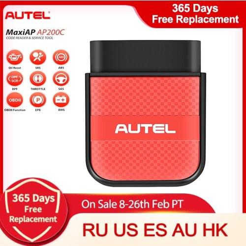 Autel AP200C Bluetooth Obd2 Scanner Code Reader Full System Diagnostic Tool Diagnostic Scanner PK AP200 & AP200M