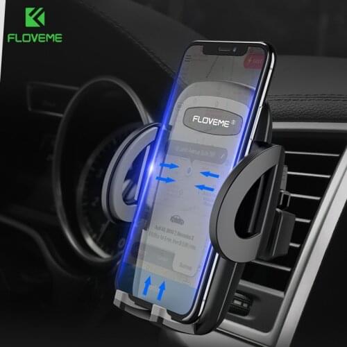 FLOVEME Car Phone Holder One-Click Release Air Vent Mount Car Holder Stand Mobile Phone Support for iPhone 11 Pro Max 7 8 In Car