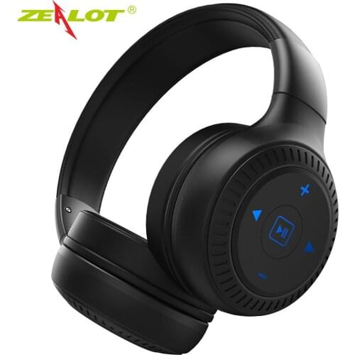 ZEALOT B20 Stereo Bluetooth Headset Headphones with Microphone Bass Foldable Wireless Earphone for Computer Phones Support Aux