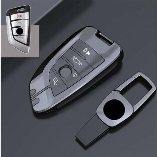Zinc Alloy Remote Start Car Key Case Fob Shell Cover Keychain Auto Accessories Protector Holder For BMW X1 X4 X5 X6 5 7 Series