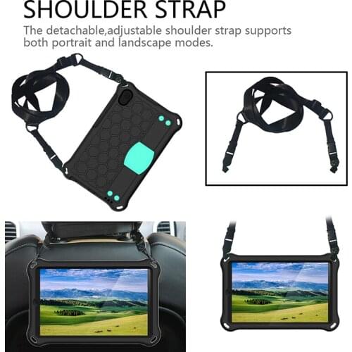 For Lenovo Tab M8 TB-8505F 8505X Kids Kickstand Cover EVA Case with Shoulder Strap for Lenovo Tab M8 TB-8705F 8705N Kids Case