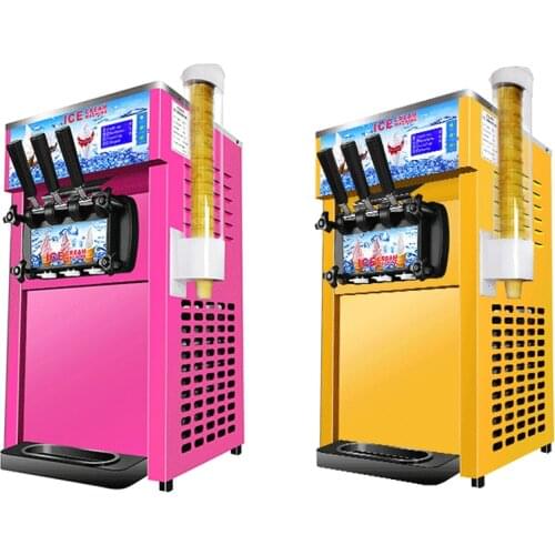 CE Electric Ice Cream Making Machine Soft Ice Cream Maker Professional Commercial Desktop Sundae Ice Cream Rolls 220v/110v