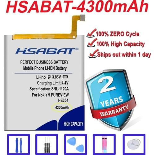 HSABAT Top Brand 100% New 3900mAh HE354 Battery for Nokia 9 PureView TA-1082 TA-1087 in stock
