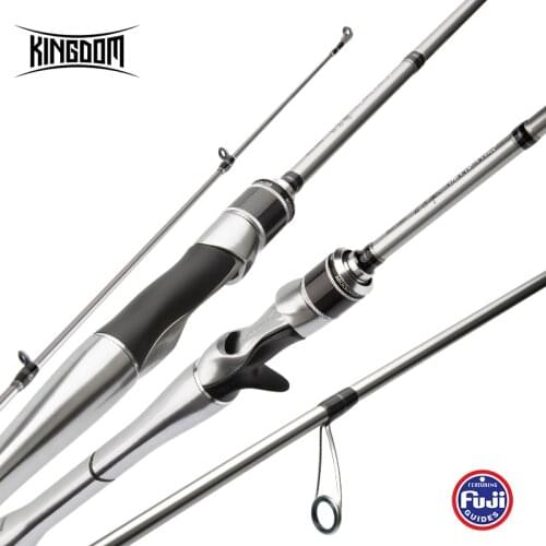 Kingdom Silver Needle II Carbon Fishing Rods Spinning And Casting FUJI Accessories Feeder Rod UL L ML L MH Lure Fishing Tackles