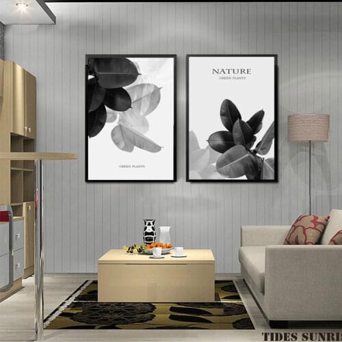 Canvas Painting Home Decor Nordic Black White Plant Leaf Pictures Minimalist Painting Prints Wall Art Poster Style Home Decor