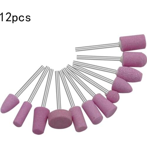 12Pcs Ceramic Nail Drill Bits Electric Manicure Head Replacement Device For Manicure Pedicure Polishing Mill Cutter Nail Files