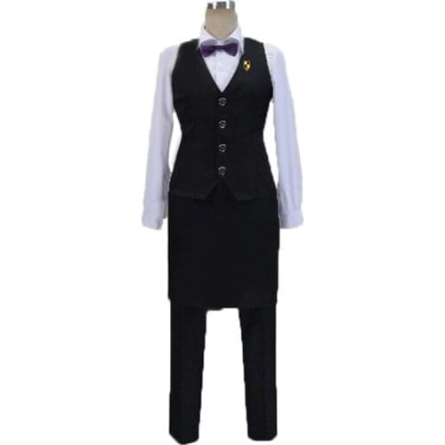 2017 Death Billiards Death Parade Dequim Bartender Uniform Cosplay Costume Customised Any Size