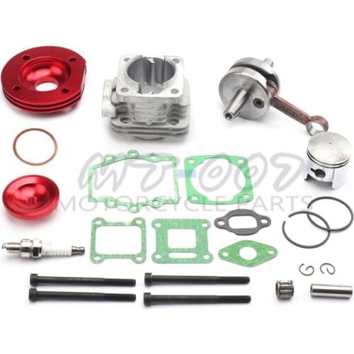 44mm Cylinder Big Bore 3 grooves Kit Crankshaft Gasket Set For 2 stroke 47cc 49cc Dirt Pit Bike Mini ATV Quad Motorcycle Pocket
