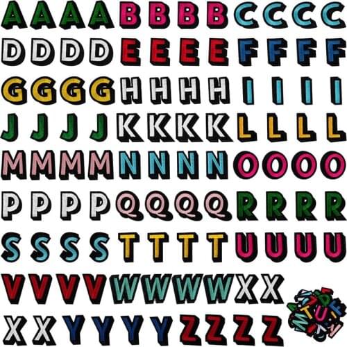Best 104 Pcs Iron on Letter Patches A-Z Letter Patches Fabric for Sew on Hats, Jackets, Shirts and Jeans DIY Craft Sewing