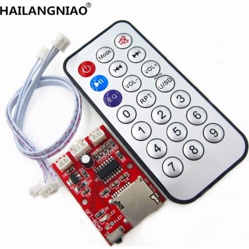 1pcs mini micro Lossless music decoder WAV+MP3 Decoding board 12V player USB sound card MP3 board + remote control