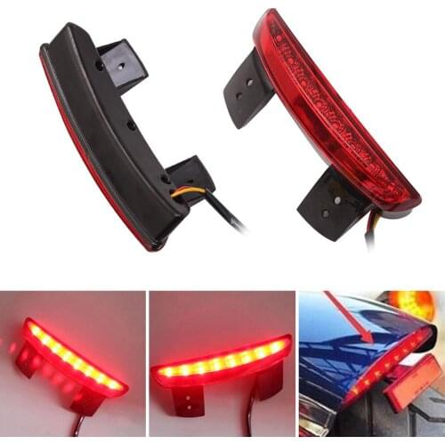 Motorcycle Cafe Racer Rear Fender Edge Red Lens LED Brake Tail light For Harley Sportster XL Iron 883 1200 Nightster Seventy Two