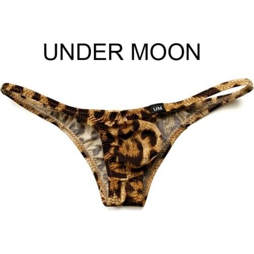 Male briefs low waist thin ice silk sexy briefs pure color printing, mens bed comfortable charm micro through the pants