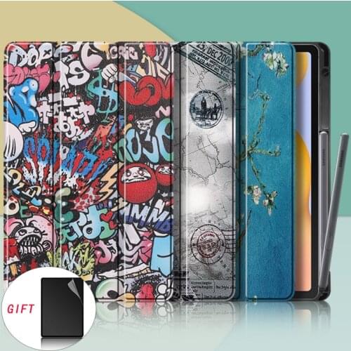 Soft Silicone Smart Case for Samsung Galaxy Tab S6 Lite 10.4 SM-P610/P615 Tablet Capa Cover With Pencil Holder Funda Tab S6 Lite