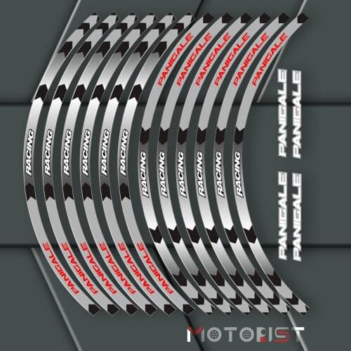 A set of 12pcs high quality motorcycle wheel decals waterproof Reflective stickers rim stripes for DUCATI PANIGALE 1199/S/ 899