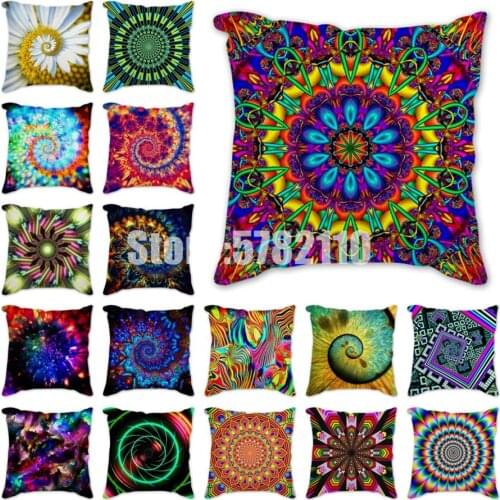 Cushions Decorative Pillowcase India Mandala Pillow Case Polyester Mandala Pattern Pillow Cover Geometric Cushions Cover Home