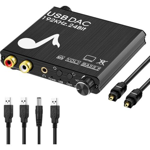 Protable 3.5Mm Jack Coaxial Optical Fiber DAC Converter Digital To Analog Audio Digital Audio Decoder Amplifier Adapter