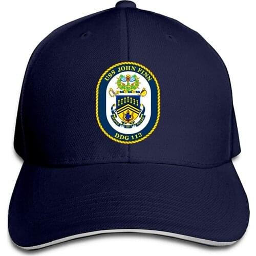Adjustable Men Baseball Caps Vintage Sandwich Hat USS John Finn DDG - 113 Snapbackcustom Logo