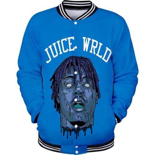 Salute to Rapper Juice WRLD Hip hop emo trap Lucid Dreams 3D print Baseball uniform Men/Women Harajuku Baseball Jackets clothes
