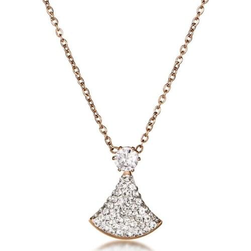 Korean Simple Silver Color Ginkgo Biloba Leaf Zircon Necklaces Pendants For Women Statement Choker Clavicle Chain Jewelry Gifts