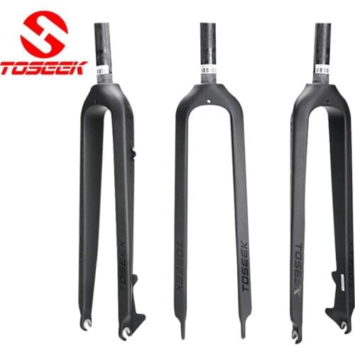 TOSEEK full carbon fiber mountain bike fork bicycle hard fork disc brake 26 ER/ 29 ER inch mtb bicicleta accessories