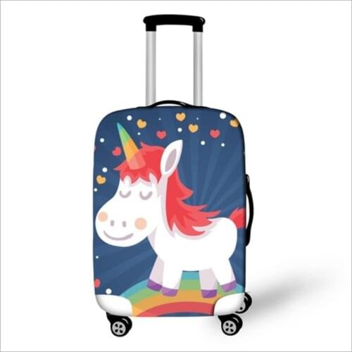 Unicorn Thick Luggage Protective Covers Stretch Suitcase 3D Printing Kids Trolley Cases Cover for 18-32 inch